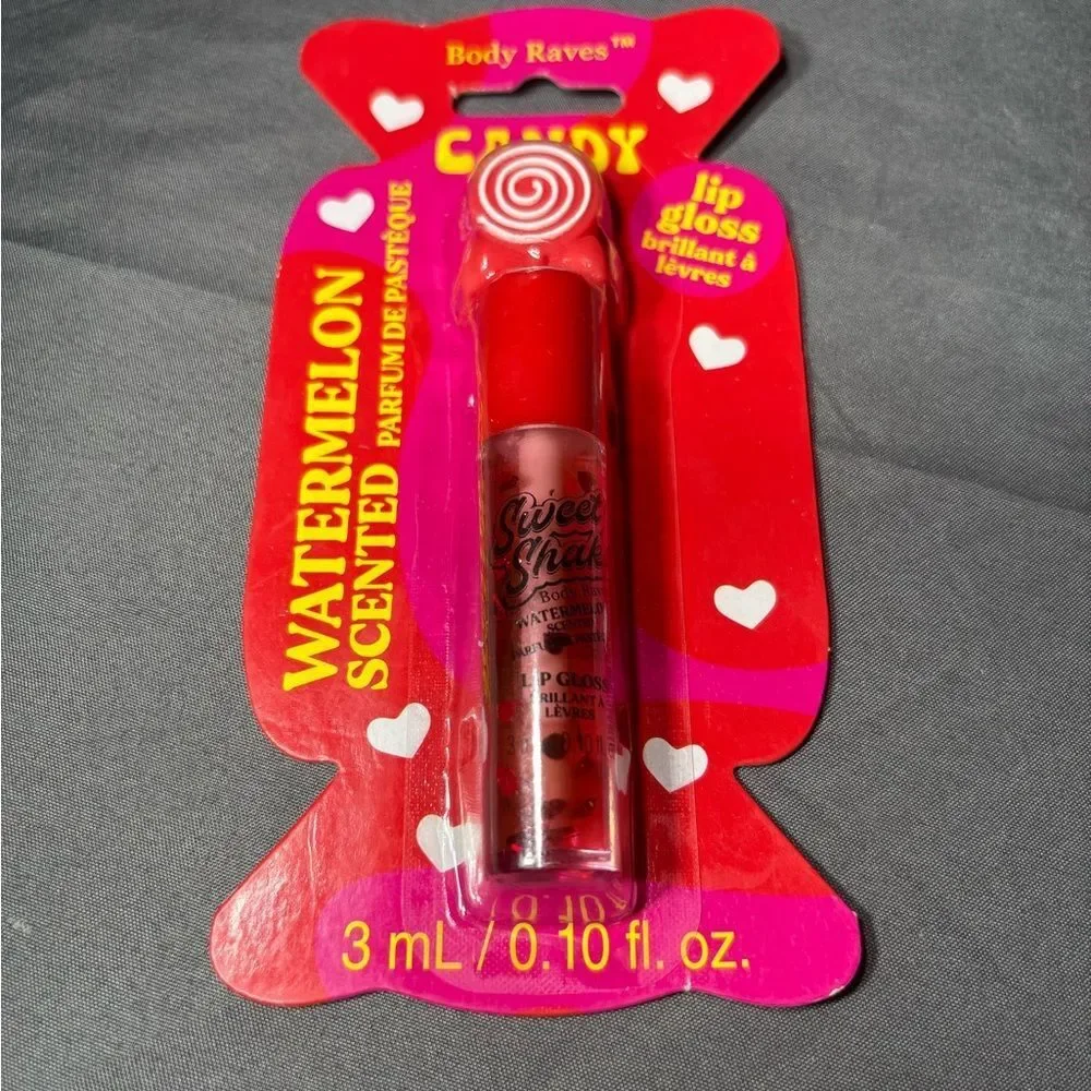 2 NEW Candy Lip Gloss - Strawberry & Watermelon Scented NWT
